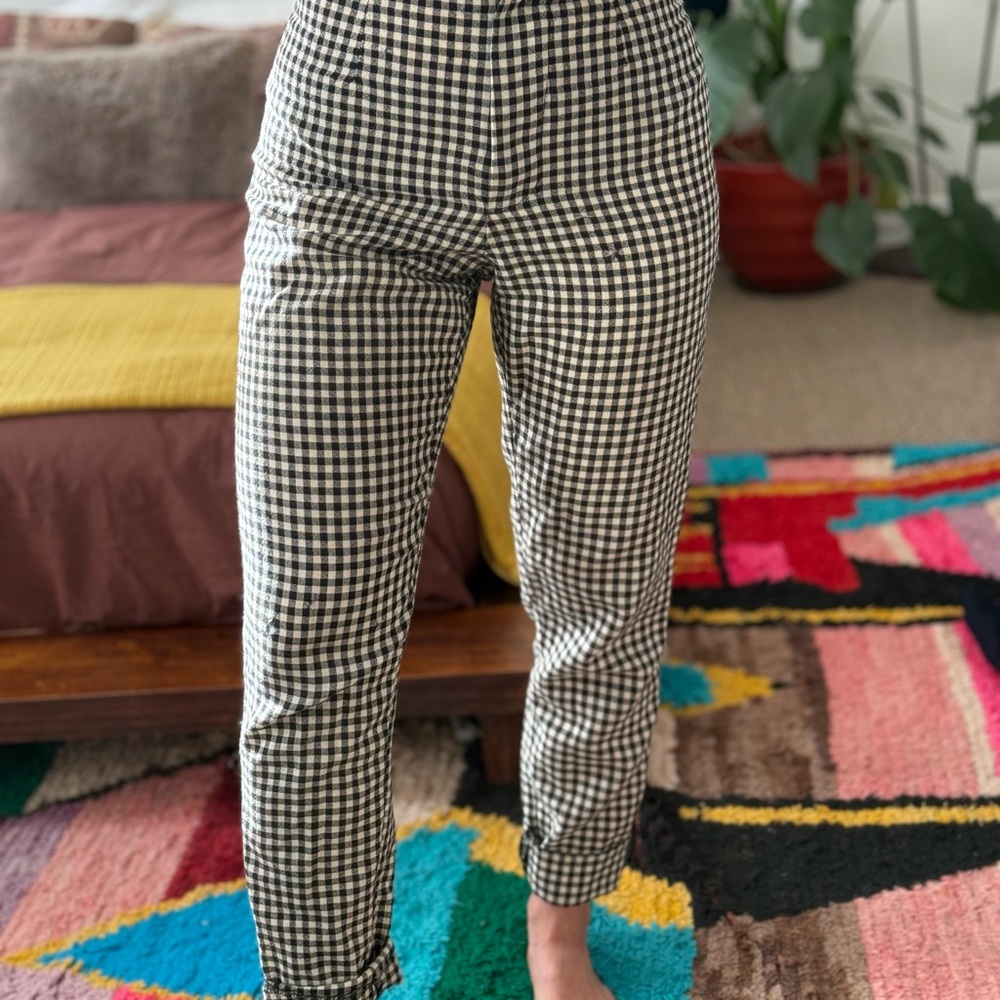 Vintage Wool Plaid Pants - Petite